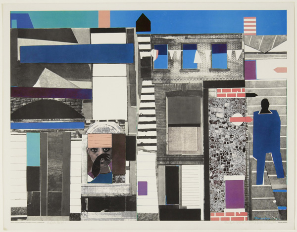 Romare Bearden
Ghetto, 1972
offset lithograph
28 3/4 in. x 35 in.
Gift of Mr. and Mrs. Kurt Olden, University of South Florida Collection