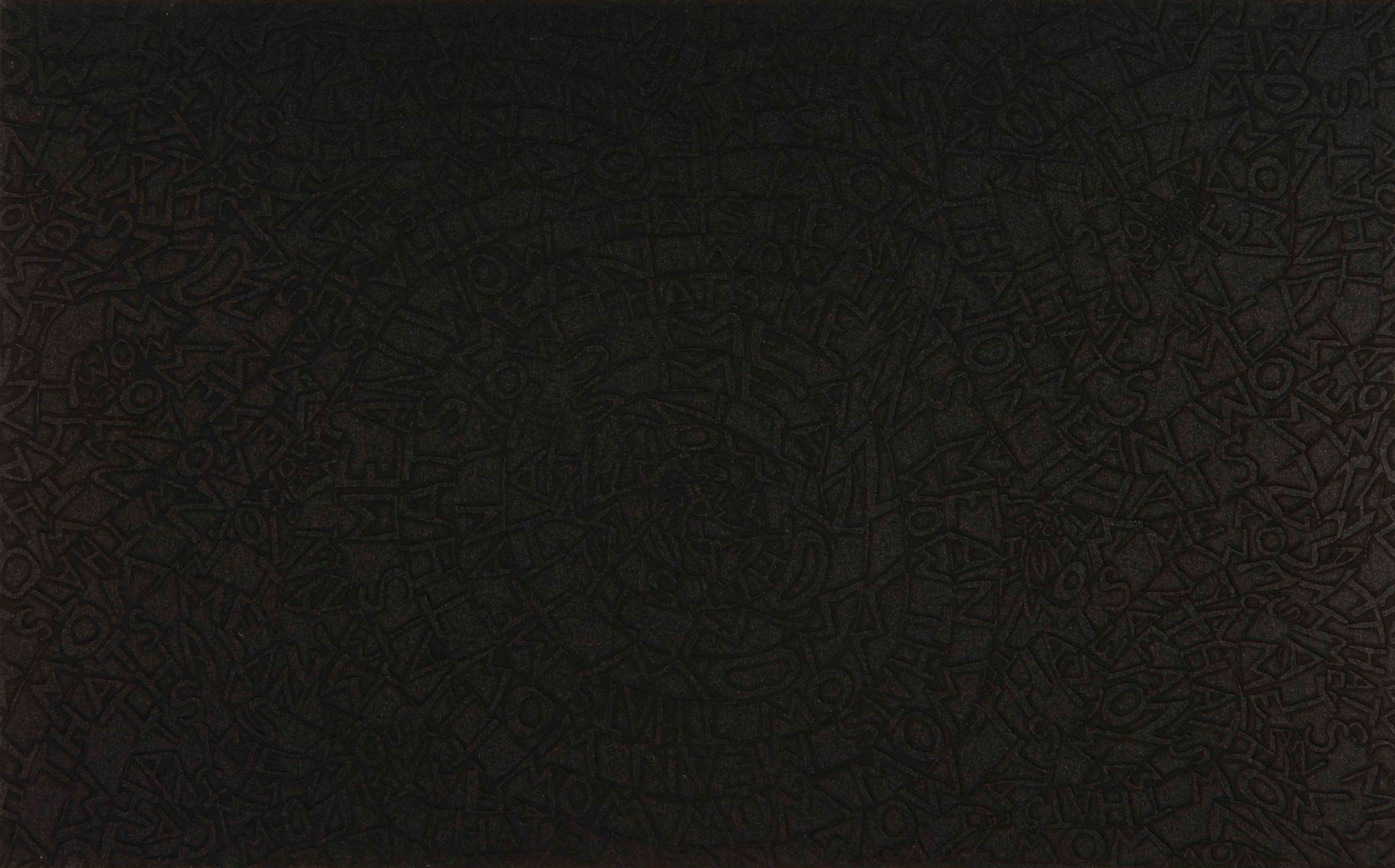 Trenton Doyle Hancock
Wow That's Mean, 2008
suite of four etchings on black paper with chine collé 
Each: 10-1/2 x 14 in.
Published by Graphicstudio, University of South Florida Collection