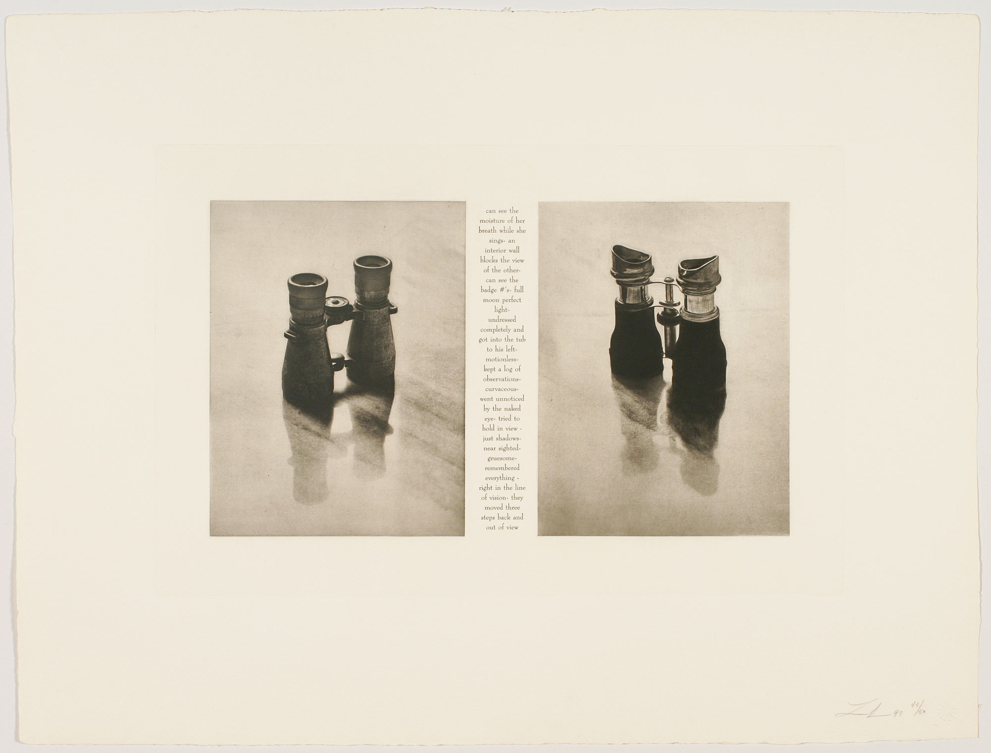 Lorna Simpson
Two Pairs, 1997
photogravure
20 x 26 in.
Published by Graphicstudio, University of South Florida Collection